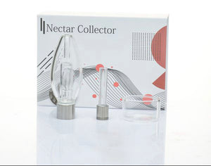 Nectar collector clear glass bowl a 510screw joint quartz tip total length 5.5”